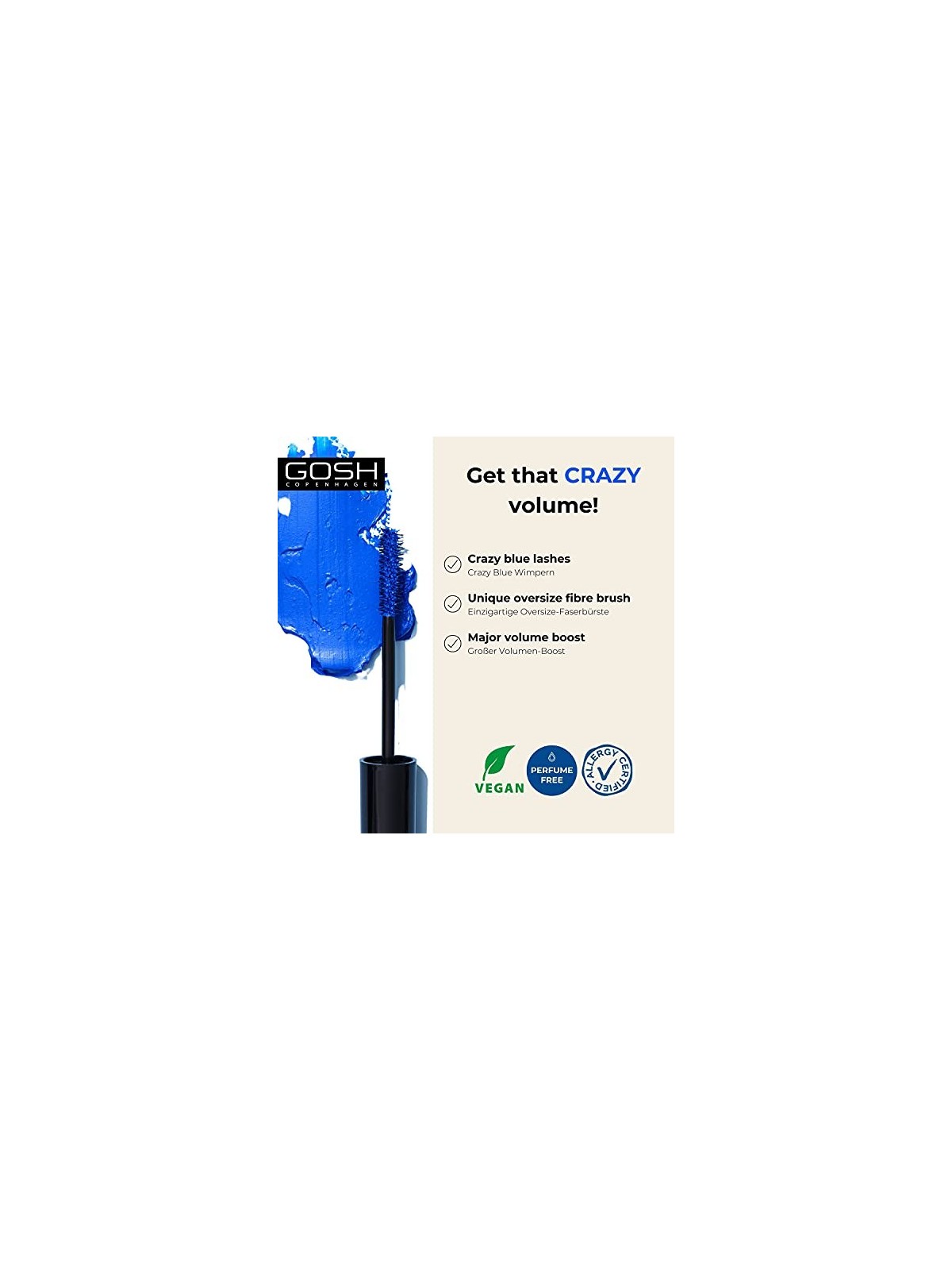 Gosh Boombastic Crazy Volume Mascara donna 13ml 002 Crazy Blue