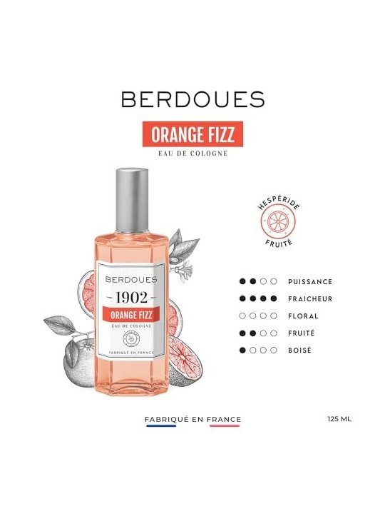 Berdoues 1902 Arancio Frizzante Eau de Cologne 125ml unisex