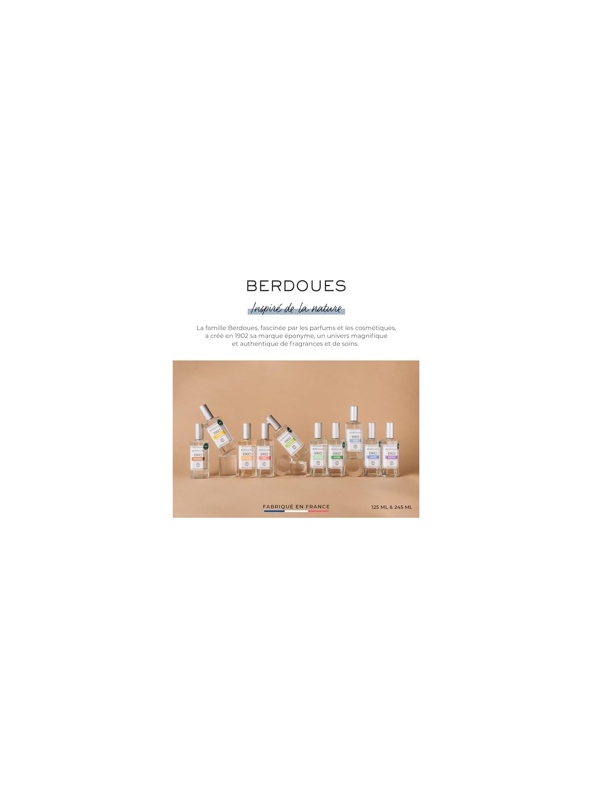 Berdoues 1902 Arancio Frizzante Eau de Cologne 125ml unisex