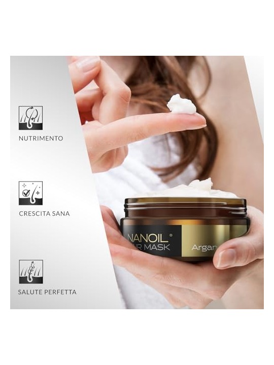 Maschera per capelli con olio di argan