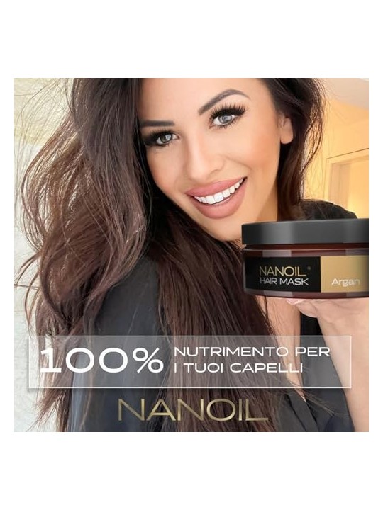Maschera per capelli con olio di argan
