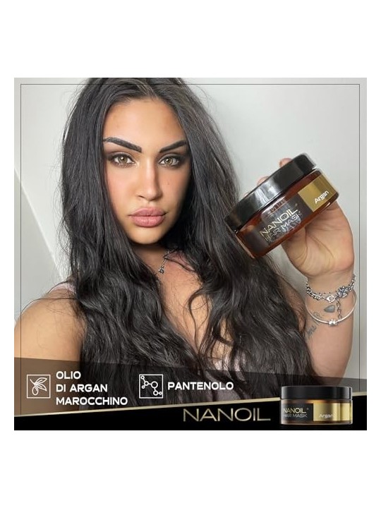 Maschera per capelli con olio di argan