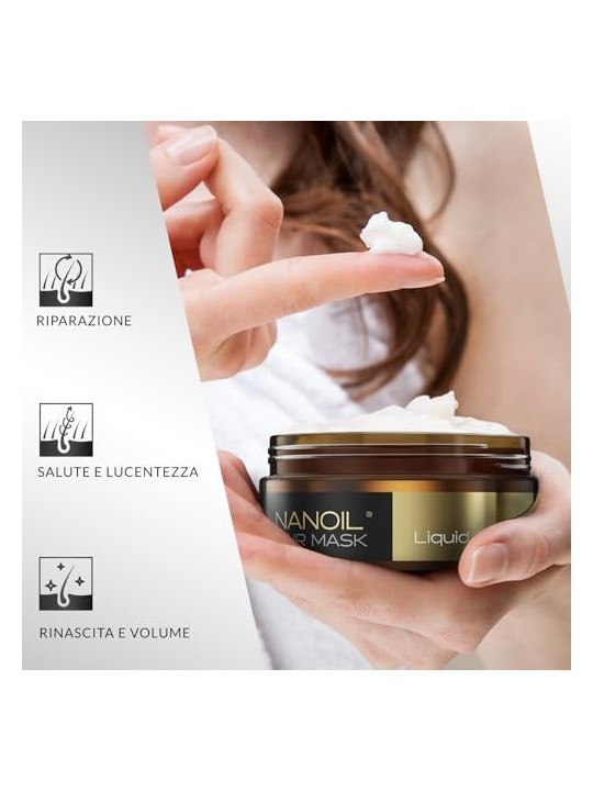 Maschera per capelli Nanoil HAIR MASK liquido di seta 300ml