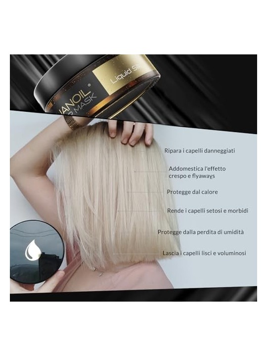 Maschera per capelli Nanoil HAIR MASK liquido di seta 300ml