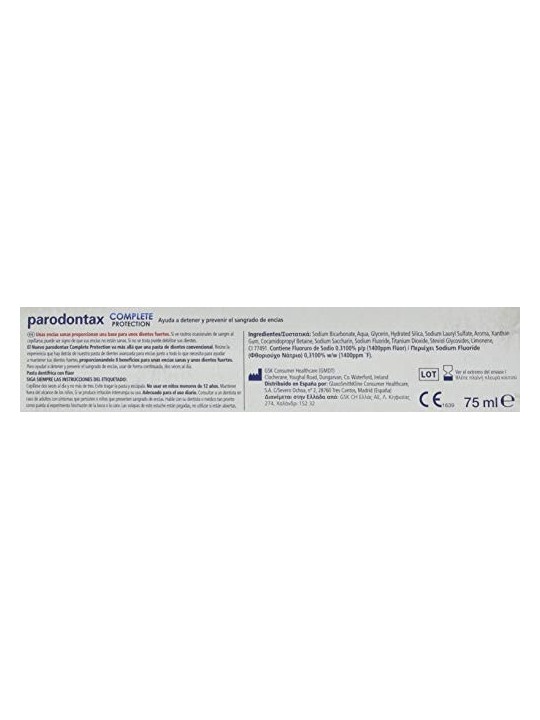 Paradontax PARODONTAX COMPLETE dentifricio sbiancante 75ml unisex