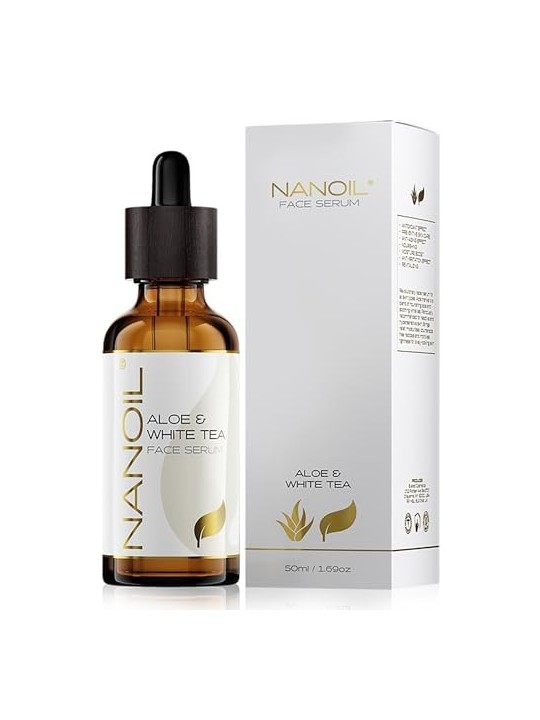Nanoil Siero viso Aloe T Bianco Siero per la pelle con aloe e t bianco donna 50ml