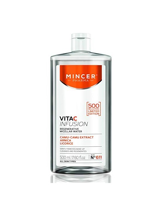 MINCER PHARMA Vita C Infusion No611 fluido micellare rigenerante per il viso 500ml