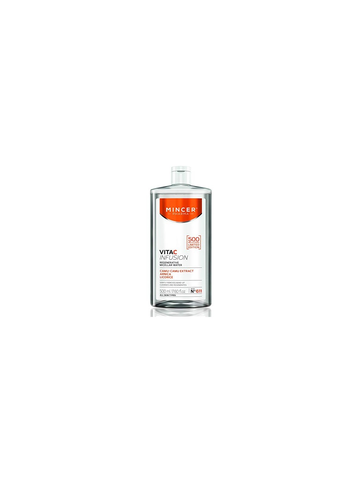 MINCER PHARMA Vita C Infusion No611 fluido micellare rigenerante per il viso 500ml