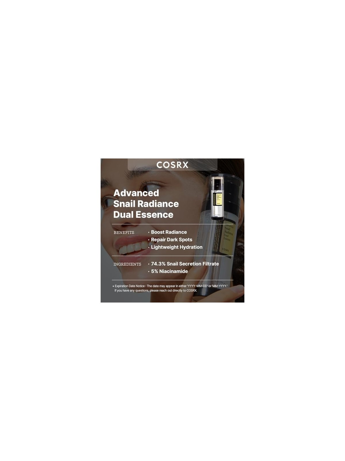Cosrx Advanced Snail Radiance Dual Essence