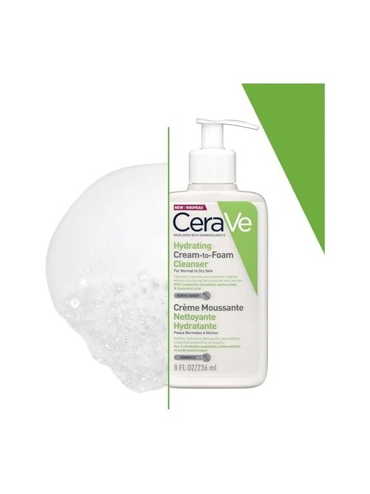 Crema-Schiuma Detergente Idratante CeraVe unisex 236ml per pelle normale e secca