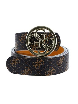 Cintura donna Guess Jensen double-faced marrone senape giallo 35 cm