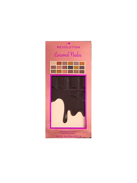 Makeup Revolution I Heart Caramel Palette Ombretti Nudes Cioccolato 18 g donna Makeup Revolution www.essenzetotalstyle.com 