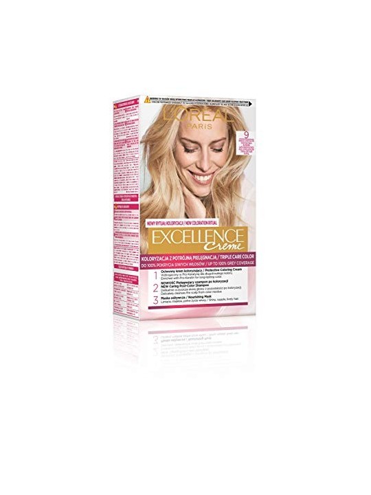 Tintura per capelli L'Oreal Excellence Creme 9 Biondo Molto Chiaro