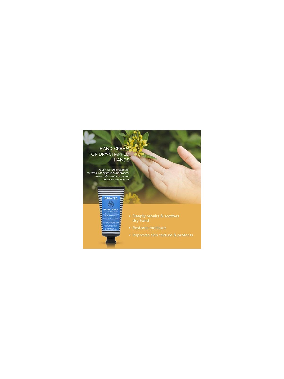 Crema per mani secche e screpolate Apivita con Iperico 50ml