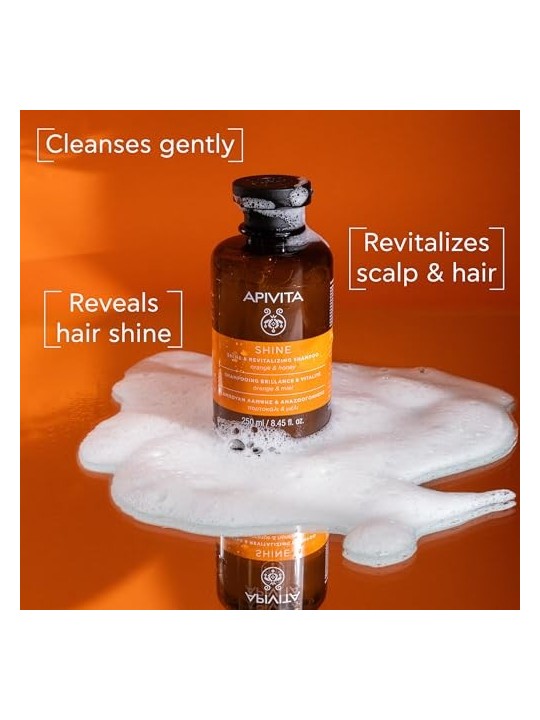 Shampoo Apivita Lucentezza e Vitalitï¿½ï¿½ con Arancia e Miele 250ml