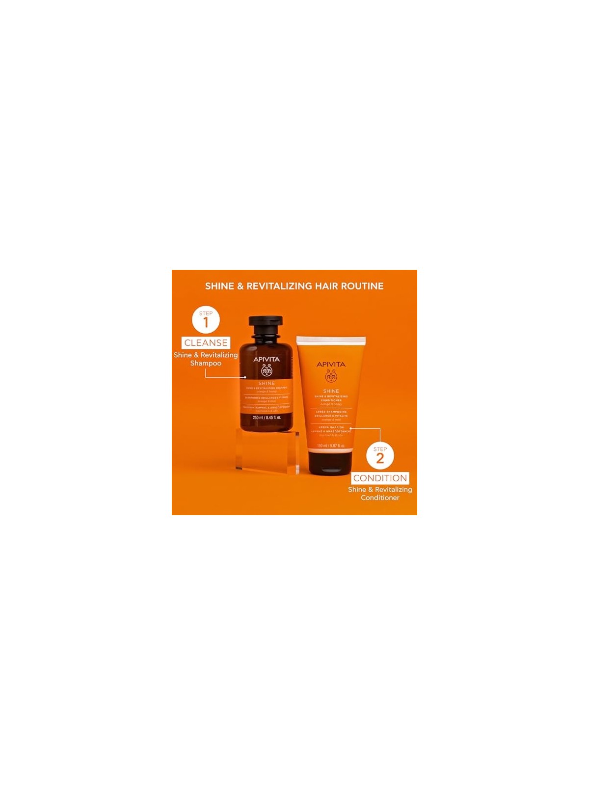 Shampoo Apivita Lucentezza e Vitalitï¿½ï¿½ con Arancia e Miele 250ml