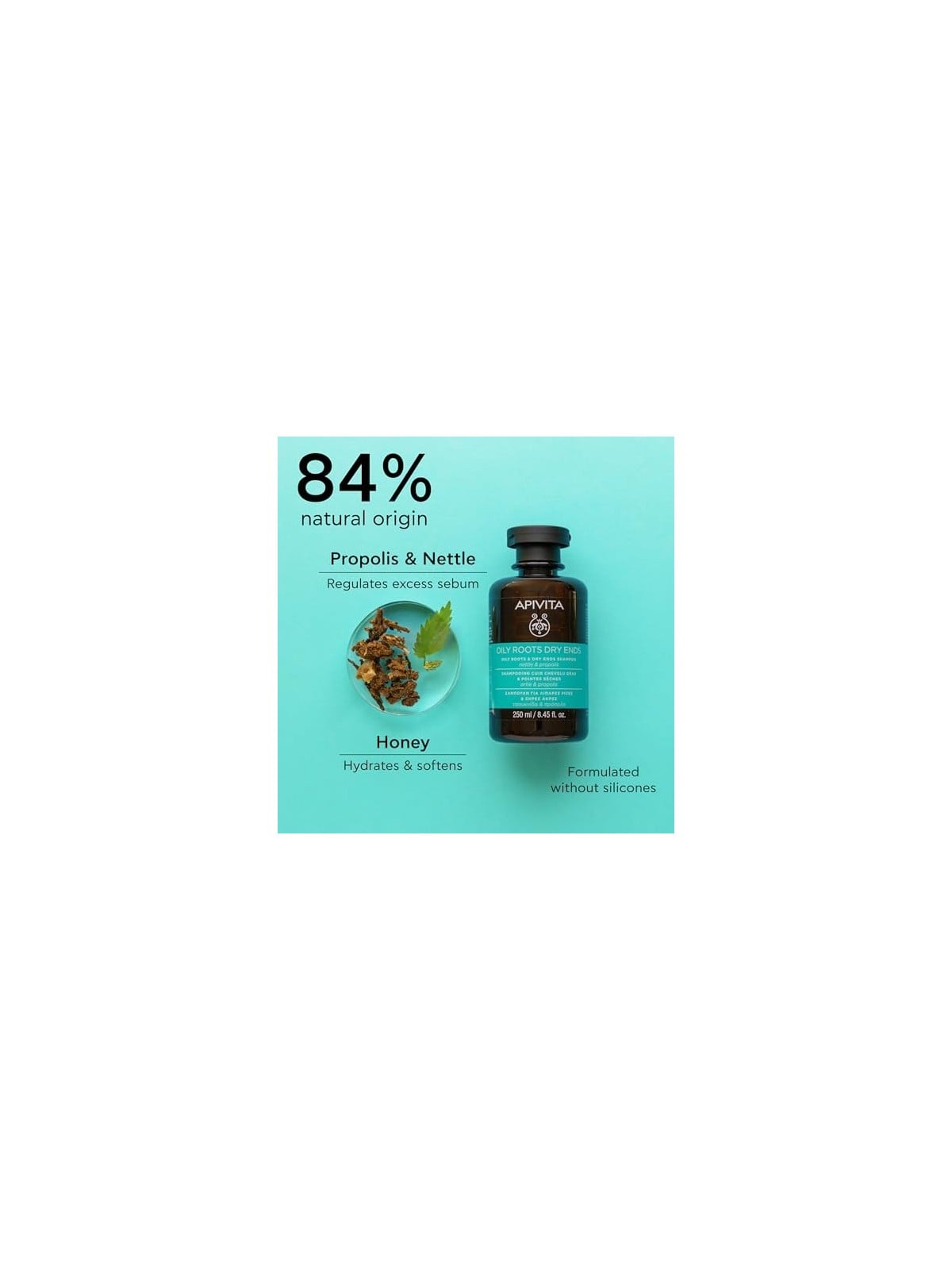 Shampoo Radici Grasse e Punte Secche Apivita 250ml
