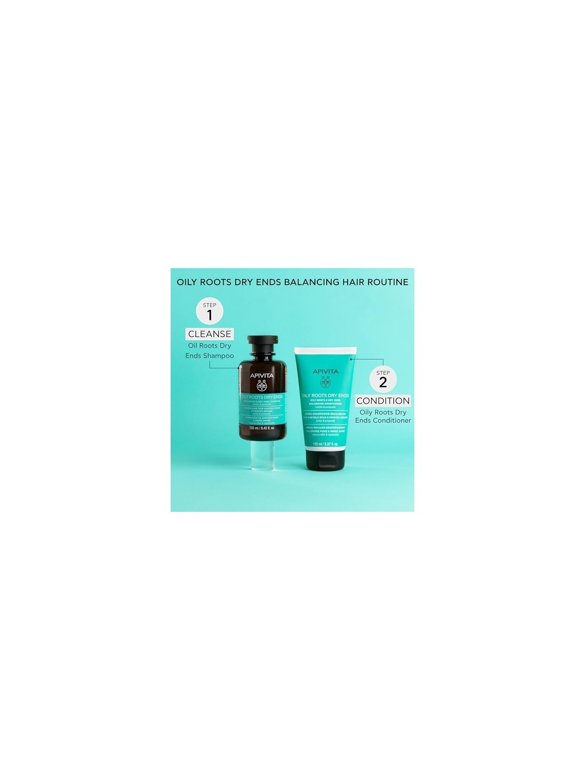 Shampoo Radici Grasse e Punte Secche Apivita 250ml