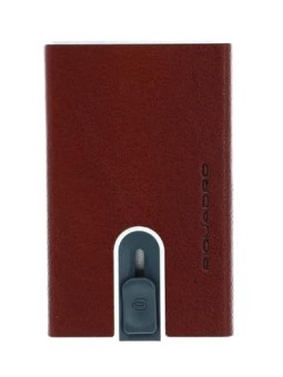 Piquadro Portacarte in Pelle Unisex Bordeaux Piquadro