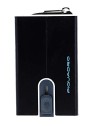 Piquadro Blue Square Porta Carte di Pelle Nero Uomo