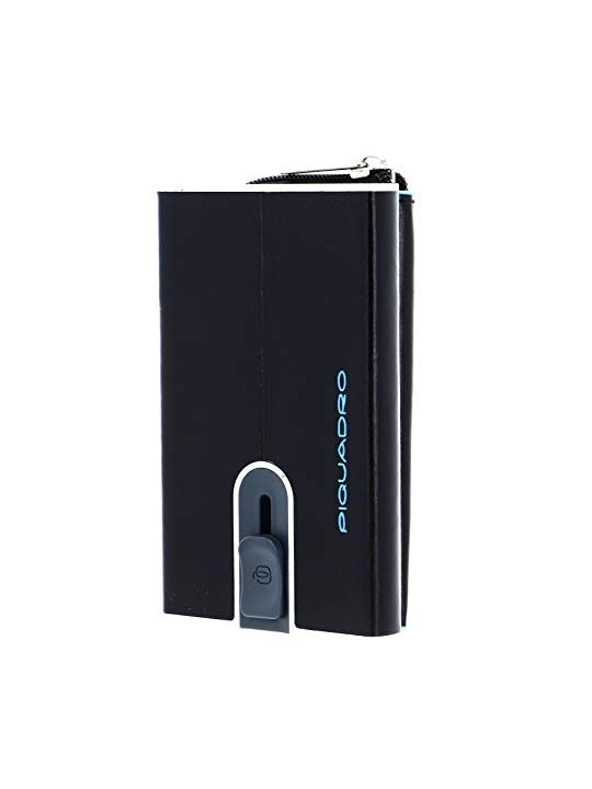 Piquadro Blue Square Porta Carte di Pelle Nero Uomo