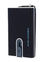 Piquadro Blue Square Porta Carte di Pelle Nero Uomo