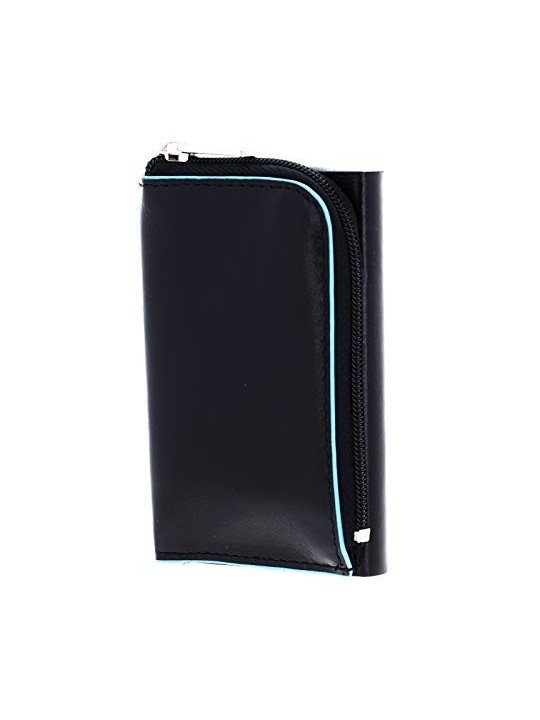 Piquadro Blue Square Porta Carte di Pelle Nero Uomo