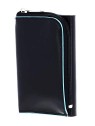 Piquadro Blue Square Porta Carte di Pelle Nero Uomo