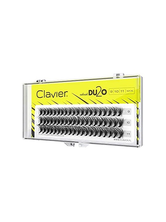 CLAVIER DU2O Ciuffi di ciglia MIX Doppio Volume 9mm 10mm 11mm