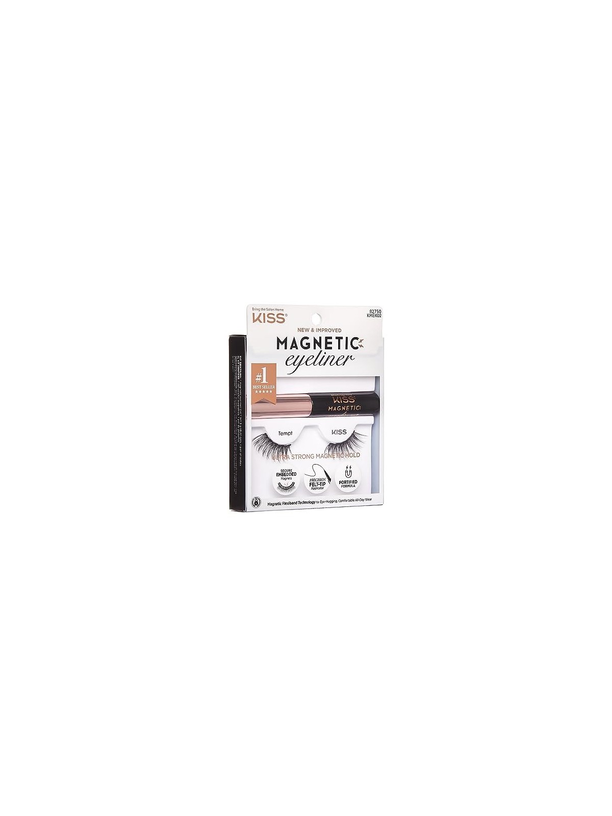 Kiss My Face Kit eyeliner e ciglia magnetiche Ciglia finte magnetiche con eyeliner donna 02 Tempt