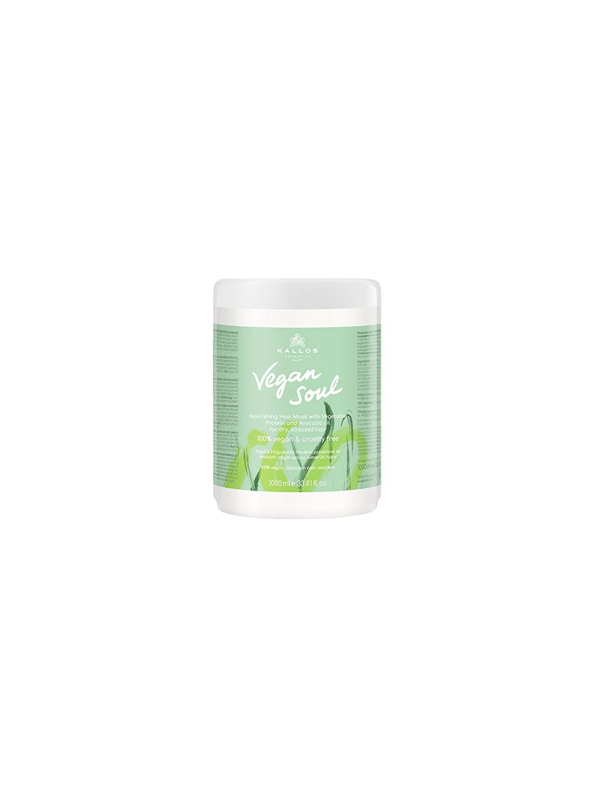 Kallos Vegan Soul Nourishing Hair Mask 1000ml