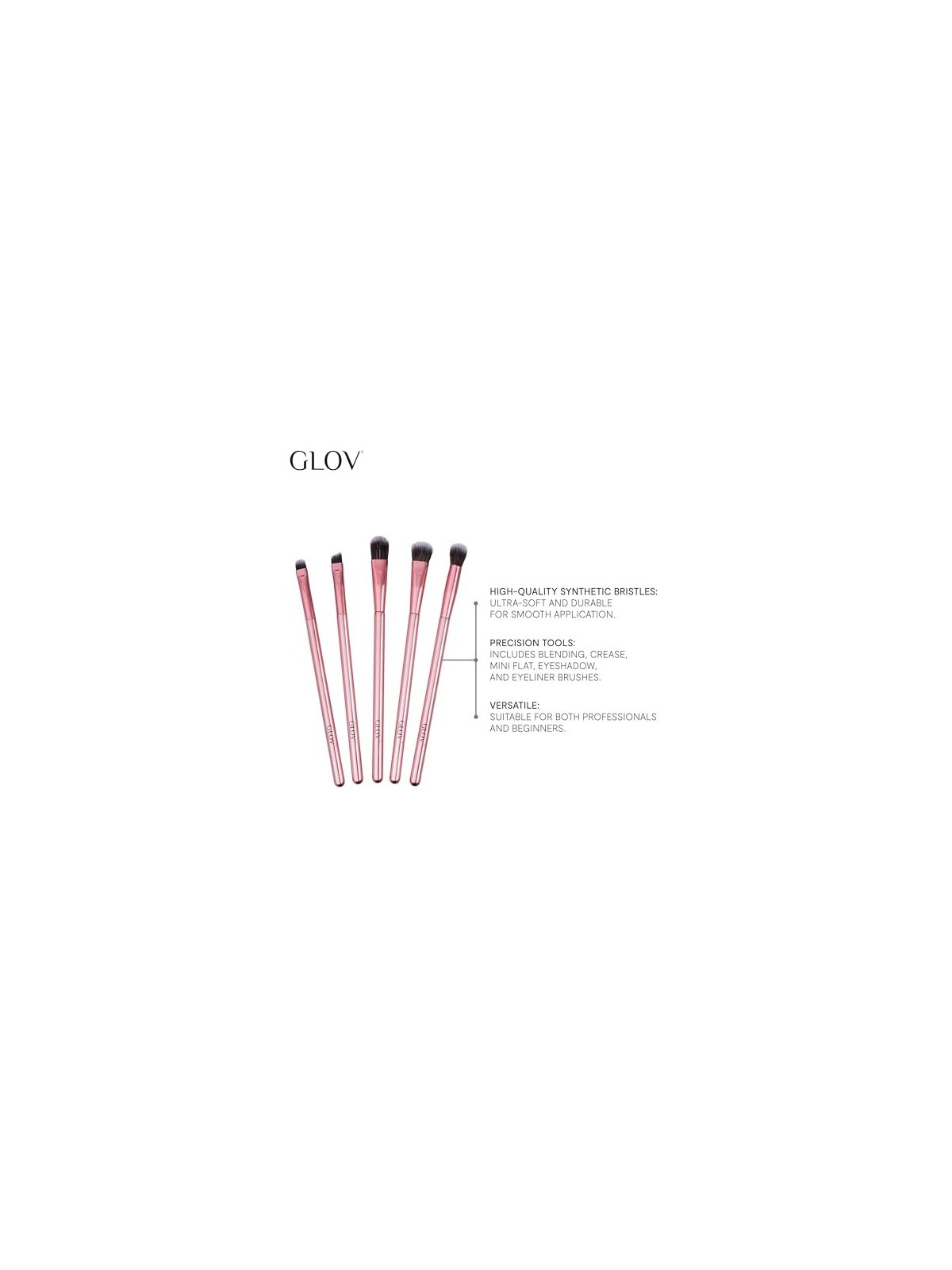 Set di pennelli trucco 5 pezzi Rosa