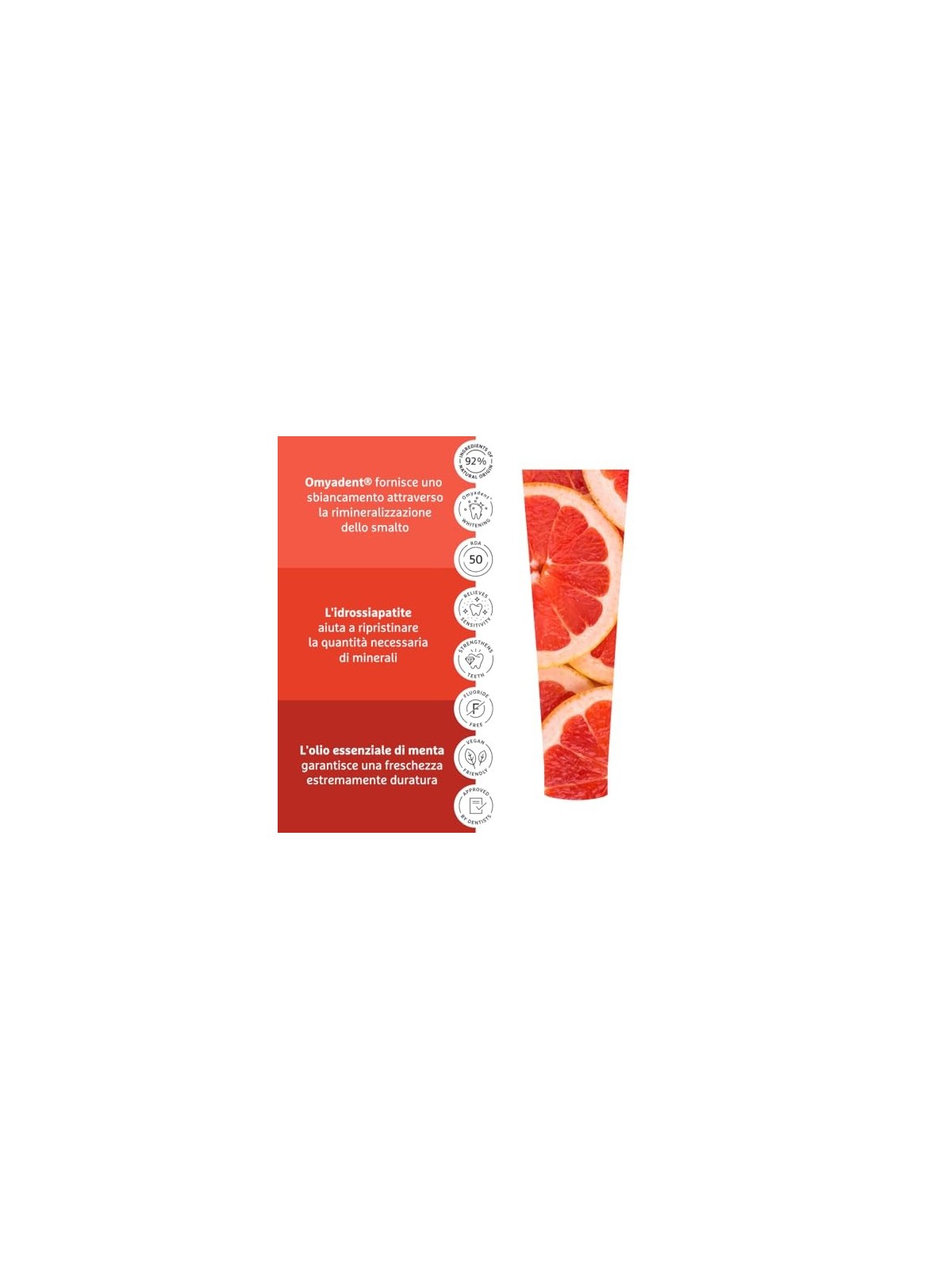 Omyadent Sensitive Whitening Pasta sbiancante per denti e gengive sensibili donna 100ml