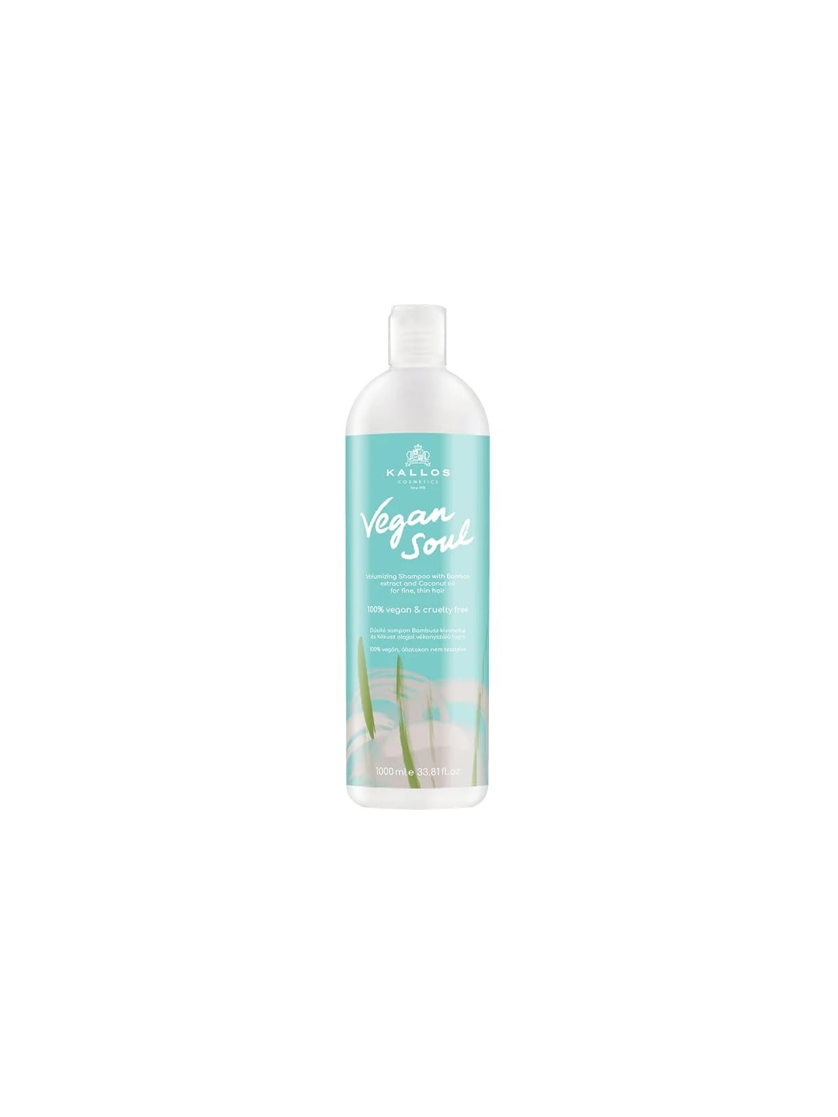 Kallos Vegan Soul Volumizing Shampoo for Fine Hair 1000ml