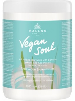 Kallos Vegan Soul Hair Mask Maschera idratante per capelli al bamb donna 1000ml