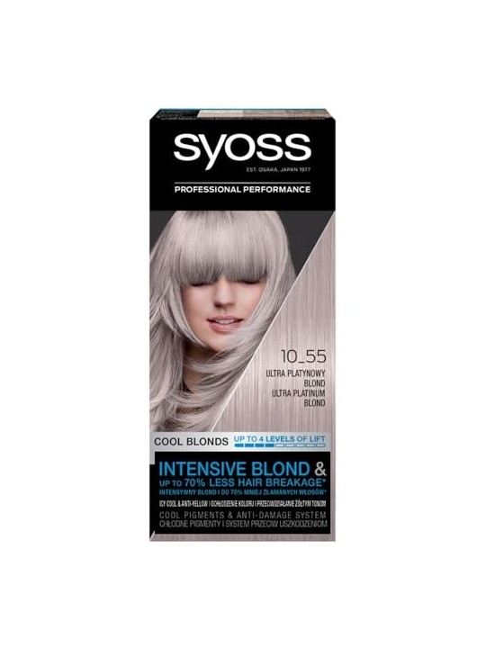 Syoss Permanent Blonde Hair Coloration for Women 50ml Ultra Platinum Blonde
