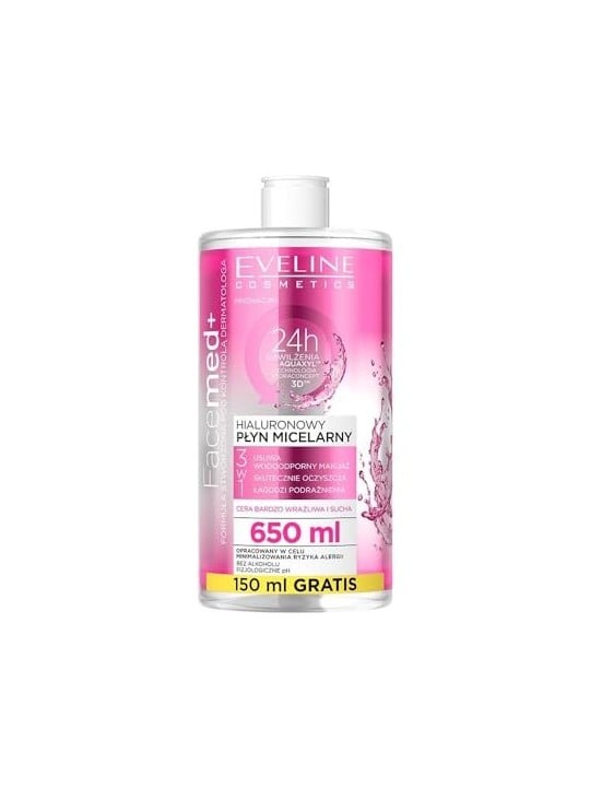 Eveline Cosmetics Facemed Acqua Micellare Ialuronica donna 650ml