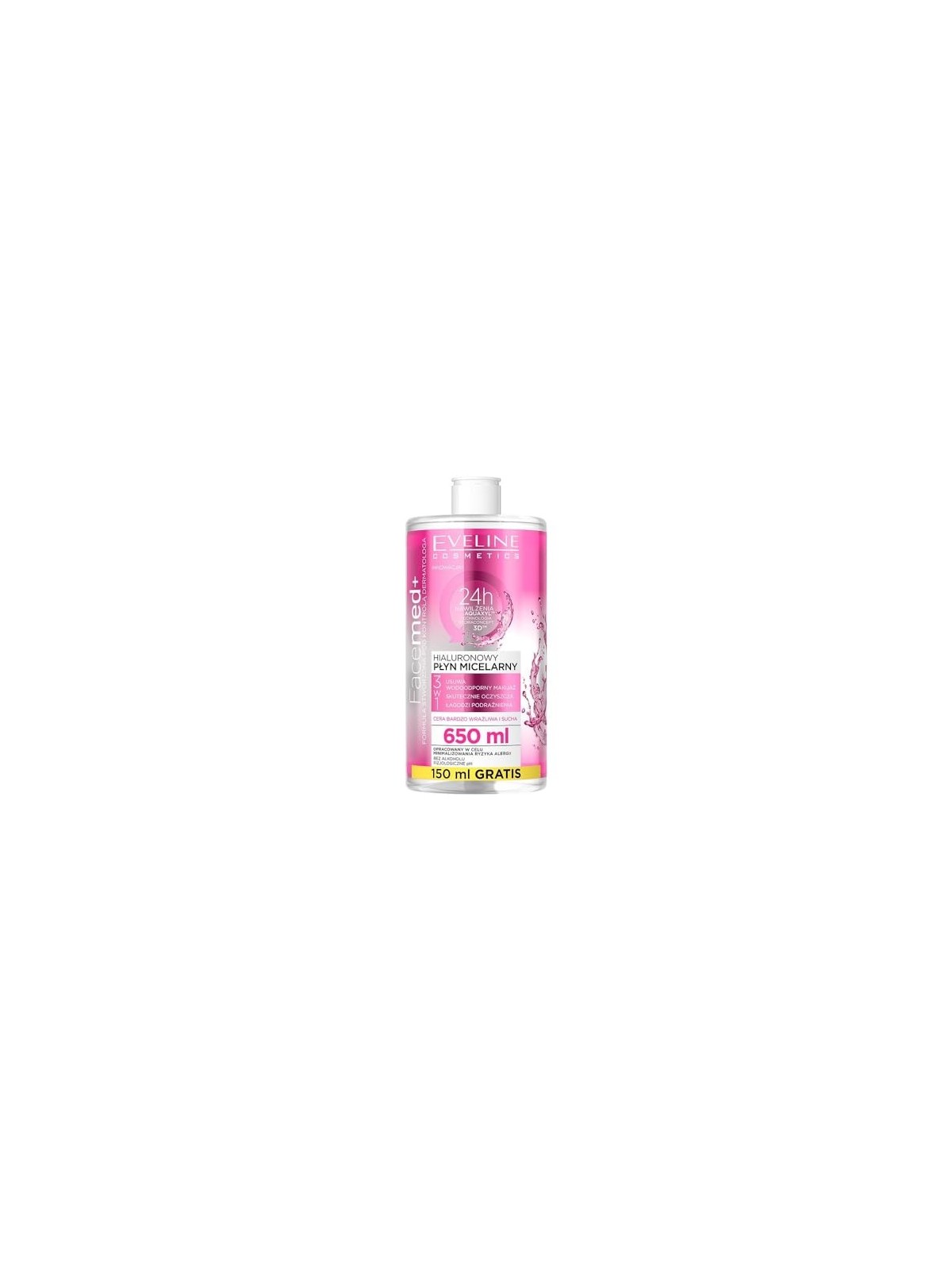 Eveline Cosmetics Facemed Acqua Micellare Ialuronica donna 650ml