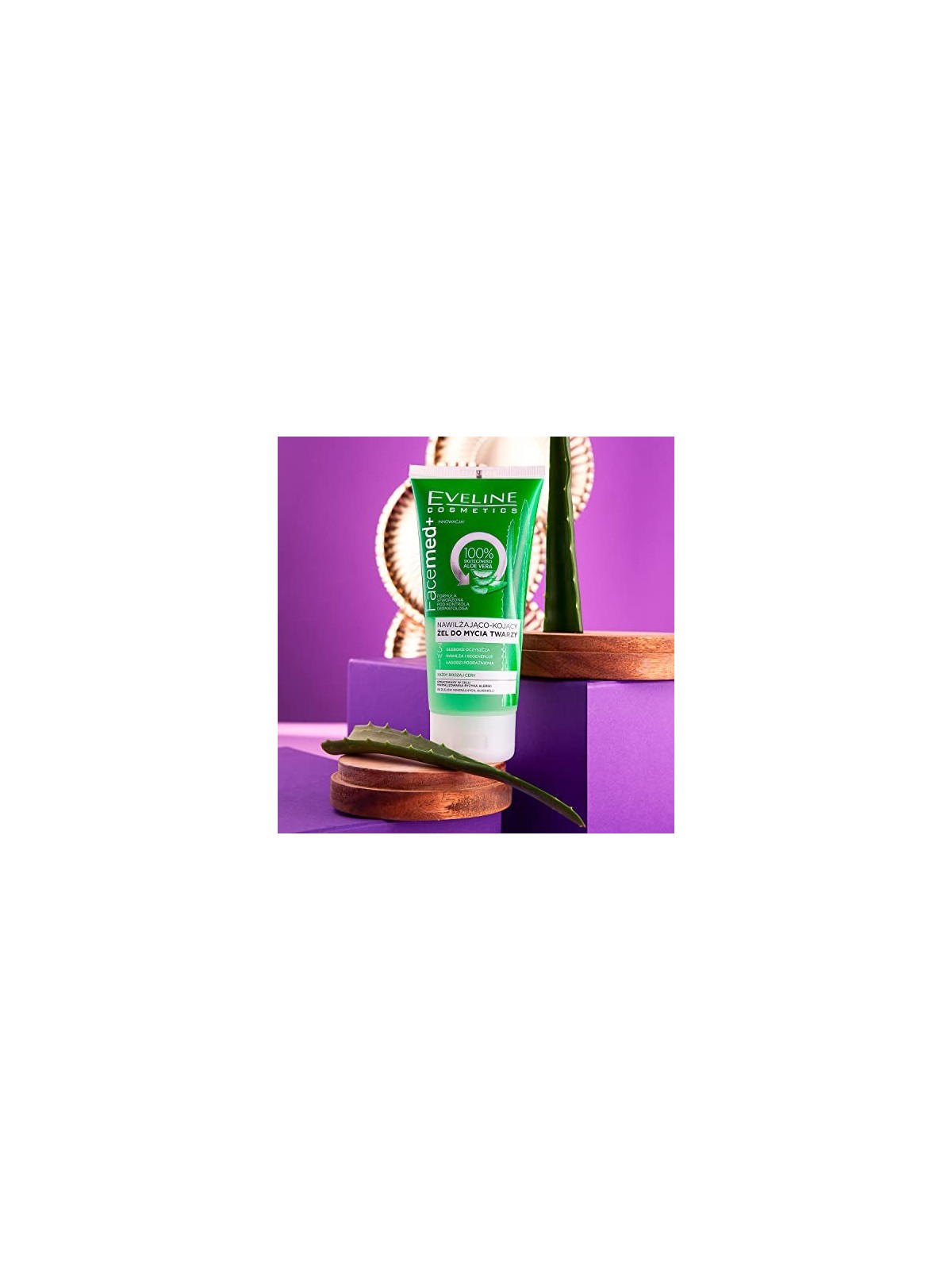 EVELINE Facemed gel detergente viso idratante e lenitivo con aloe per tutti i tipi di pelle Aloe Vera 150ml