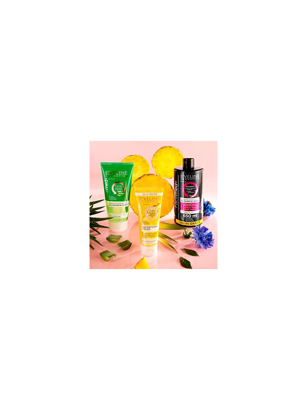 EVELINE Facemed gel detergente viso idratante e lenitivo con aloe per tutti i tipi di pelle Aloe Vera 150ml