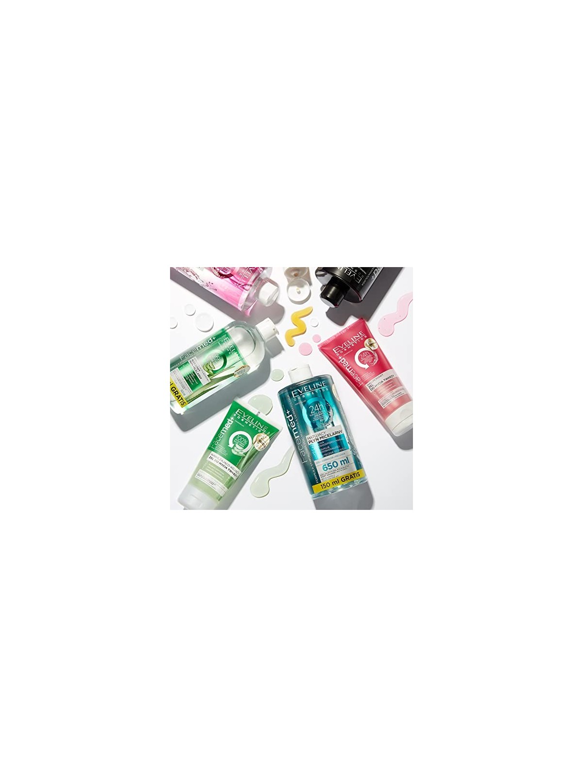 EVELINE Facemed gel detergente viso idratante e lenitivo con aloe per tutti i tipi di pelle Aloe Vera 150ml