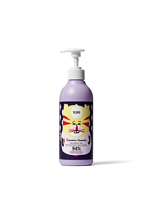 YOPE Gel doccia naturale per bambini Mirtillo Rosso e Lavanda 400ml