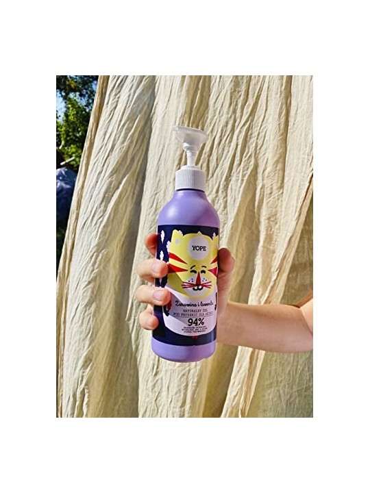 YOPE Gel doccia naturale per bambini Mirtillo Rosso e Lavanda 400ml