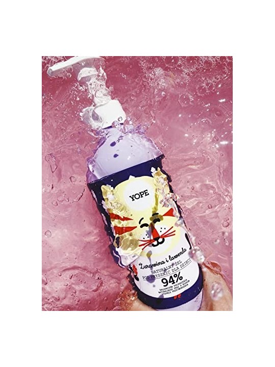 YOPE Gel doccia naturale per bambini Mirtillo Rosso e Lavanda 400ml