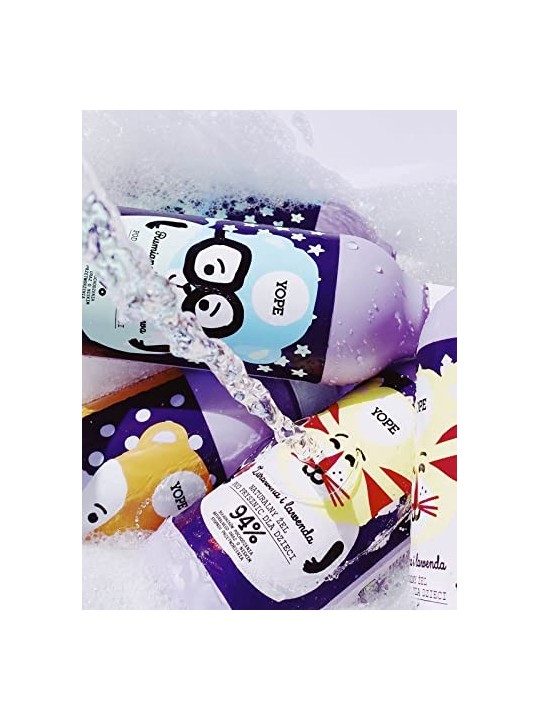 YOPE Gel doccia naturale per bambini Mirtillo Rosso e Lavanda 400ml