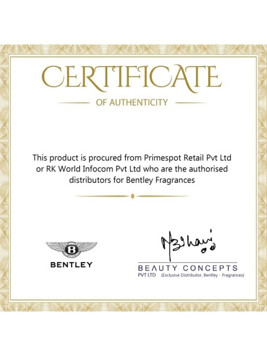 Bentley For Men Silverlake eau de parfum uomo 100ml