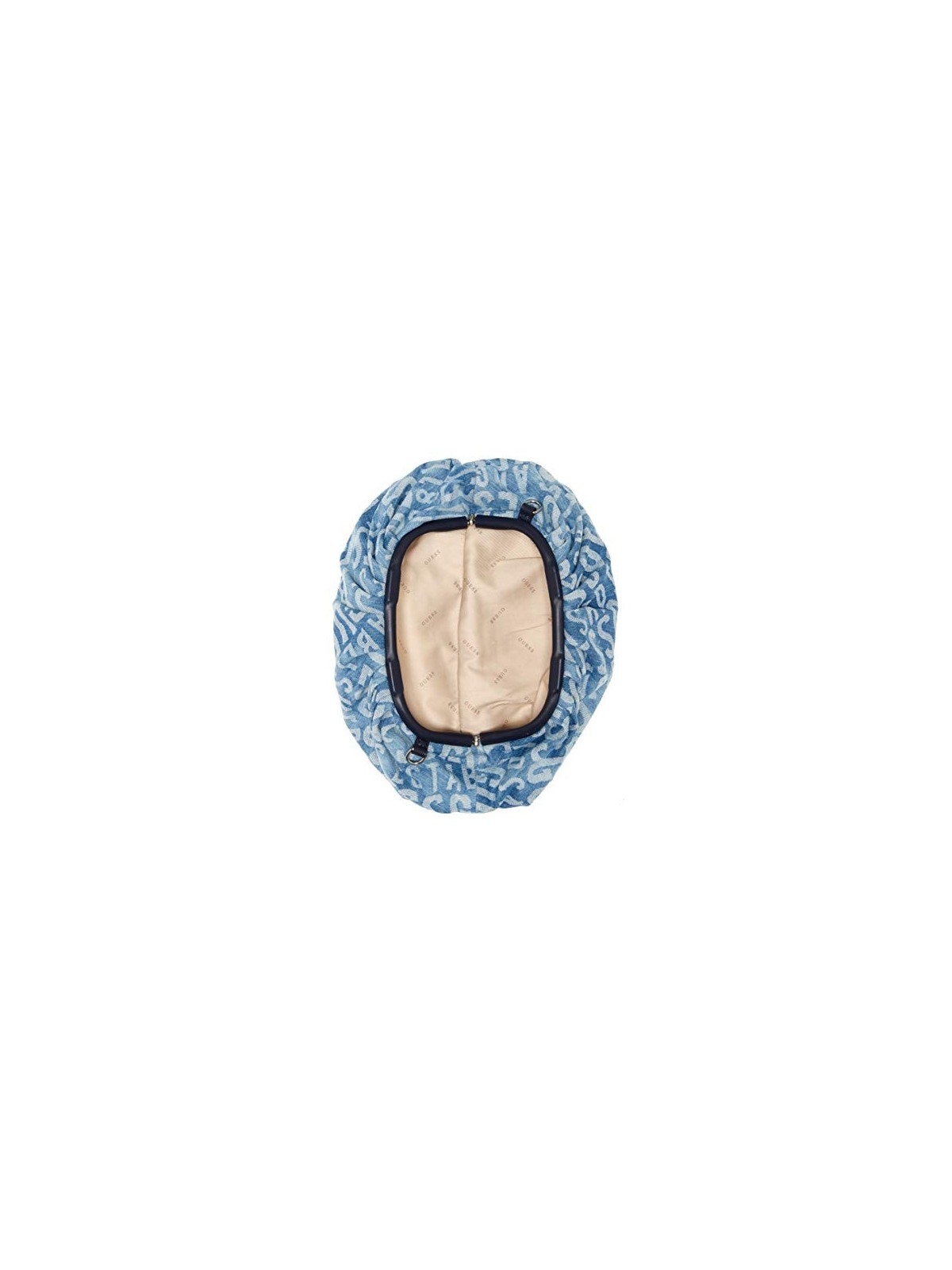 Guess Central City Denim Blue Polyester Clutch Bag