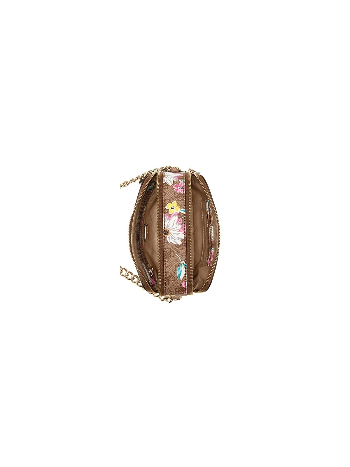 Guess Noelle Borsa a Tracolla con Doppie Zip Floreale Donna