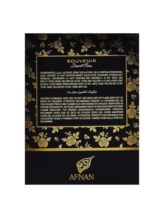 Afnan Souvenir Desert Rose Eau De Parfum 100 ml woman