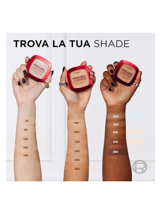 Fondotinta L'Orï¿½ï¿½al Paris INFALLIBLE 24H Fresh Wear in polvere 130 True Beige